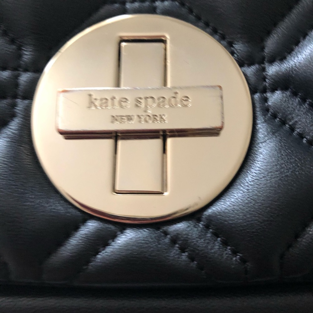 {Kate spade} black quilted crossbody - Picture 3 of 4